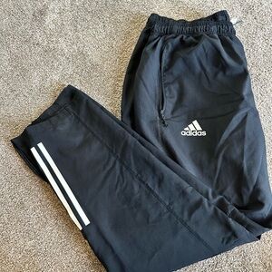 ADIDAS MEN’S HOCKEY RINK SUIT PANTS Black XL MULTI SPORTS ZIP POCKETS ZIPPER